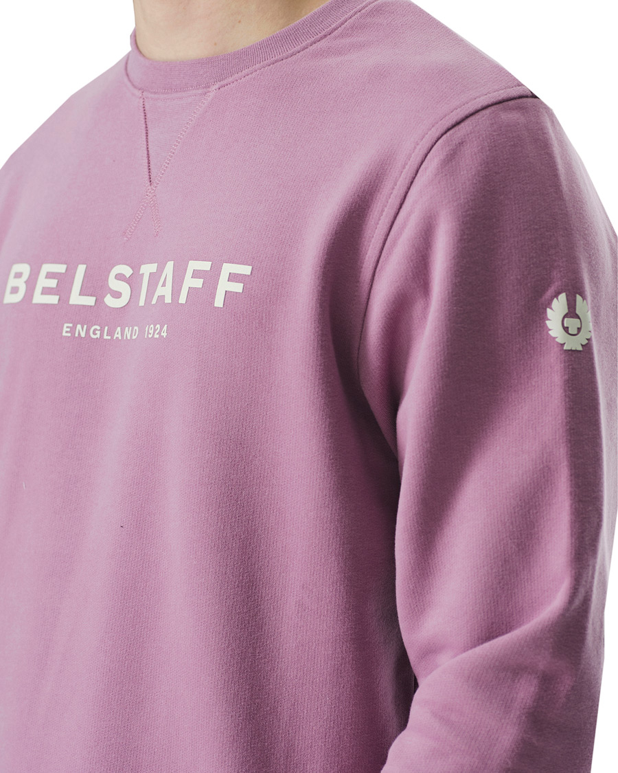 Men | Sweaters & Knitwear | Belstaff | 1924 Crew Neck Logo Sweat Lavender