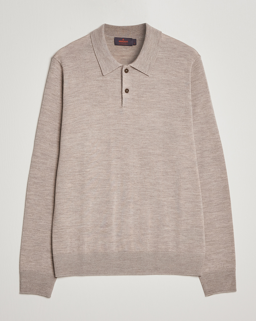 Men | Sweaters & Knitwear | Morris | Merino Polo Knit Khaki