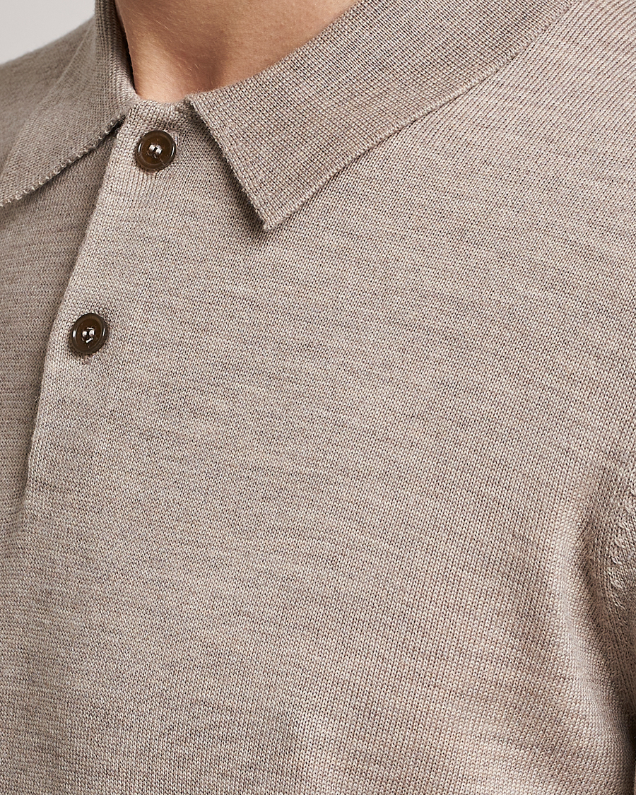Men | Sweaters & Knitwear | Morris | Merino Polo Knit Khaki