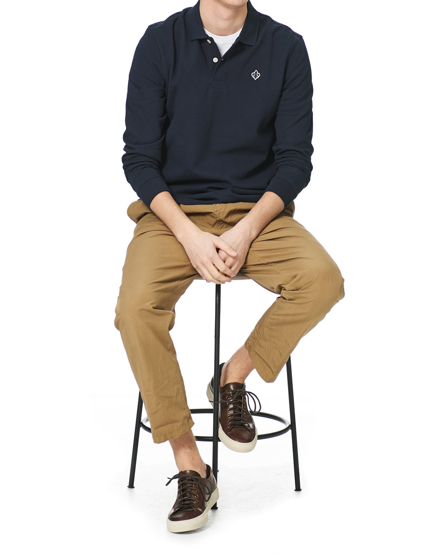 Men | Sweaters & Knitwear | Morris | Leamington Striped Rugger Navy