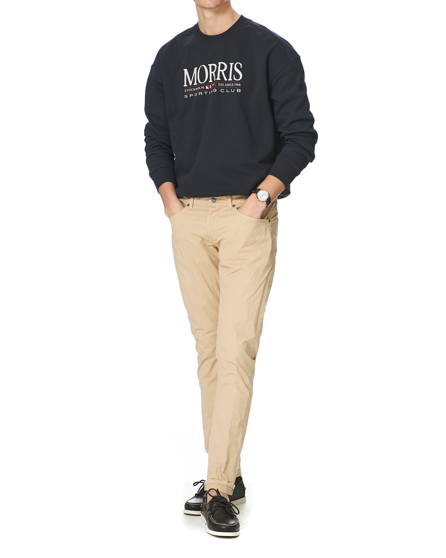 Men | Sweaters & Knitwear | Morris | Buxton Logo Sweatshirt Navy