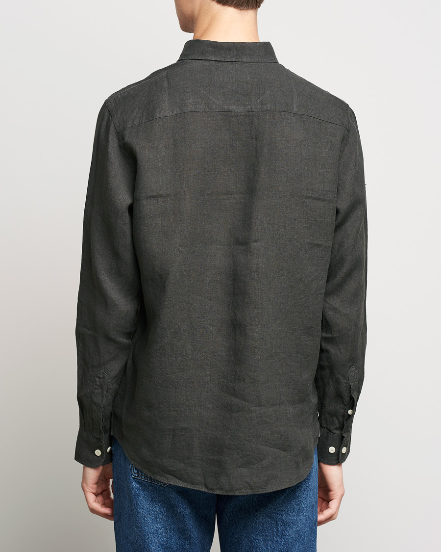 Men | Shirts | Morris | Douglas Linen Shirt Moss Green