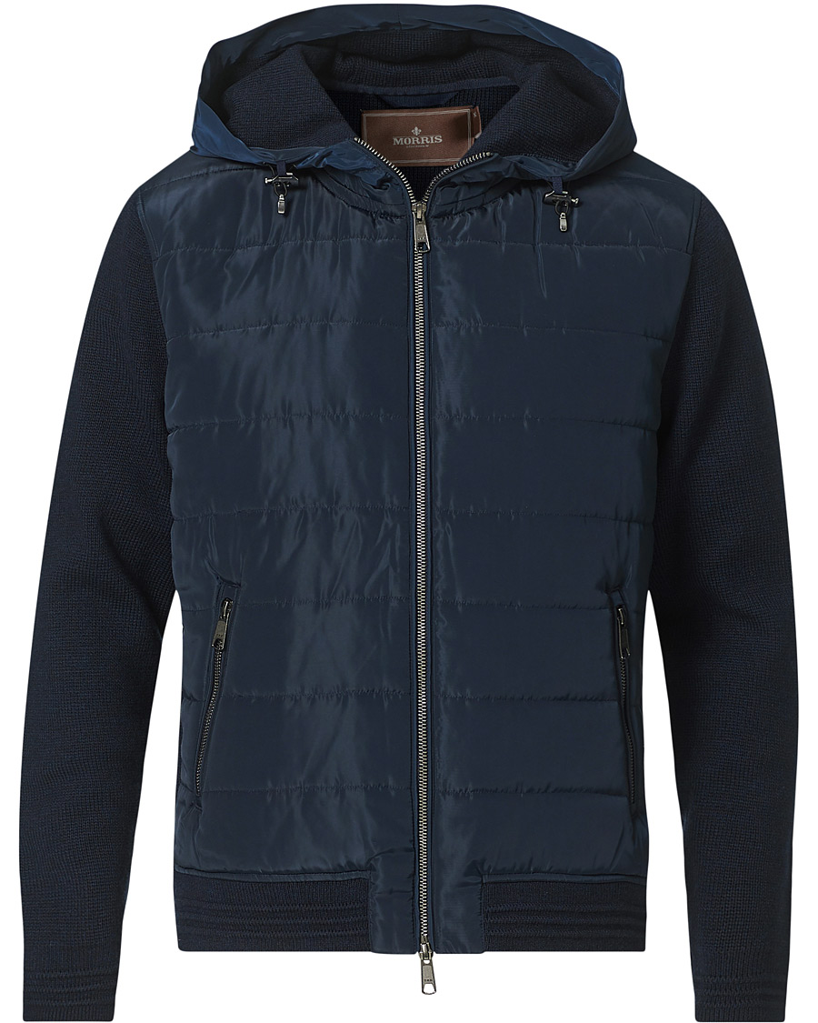 Men | Coats & Jackets | Morris Heritage | Remington Knitted Hybrid Jacket Navy