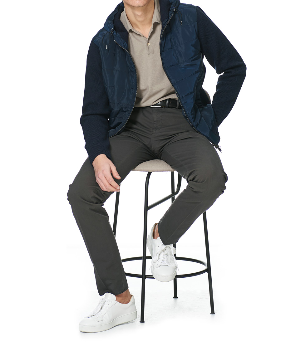 Men | Coats & Jackets | Morris Heritage | Remington Knitted Hybrid Jacket Navy