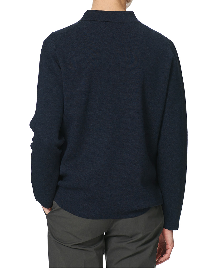 Men | Sweaters & Knitwear | Morris Heritage | Knitted Shirt Jacket Navy