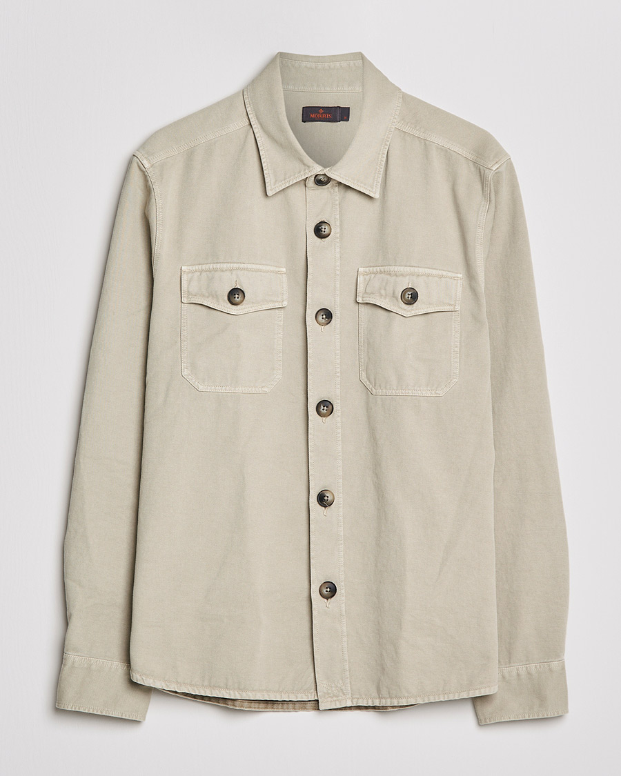 Men | Shirts | Morris | Sanford Light Cotton Overshirt Beige