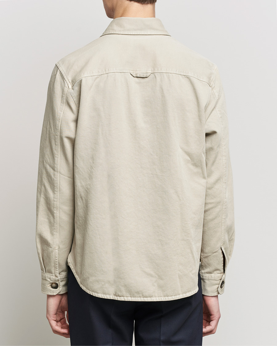 Men | Shirts | Morris | Sanford Light Cotton Overshirt Beige
