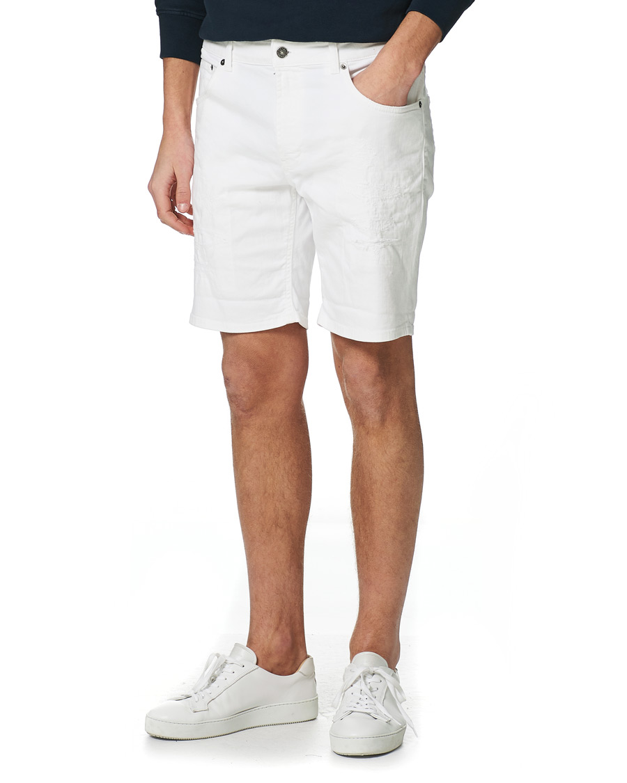 Men | Shorts | Dondup | Derek Denim Shorts Detroyed White