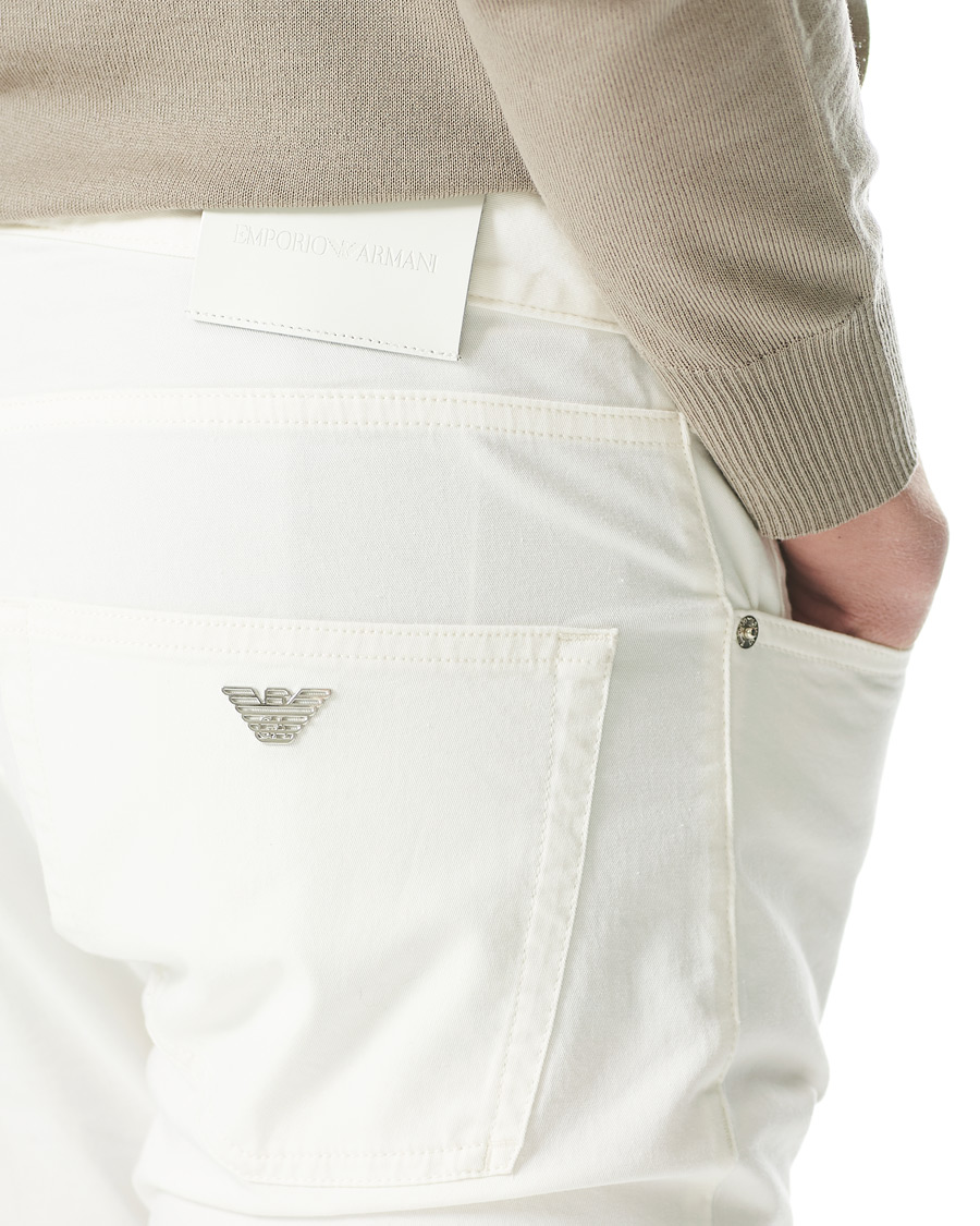 Men | Trousers | Emporio Armani | Cotton 5-pocket White