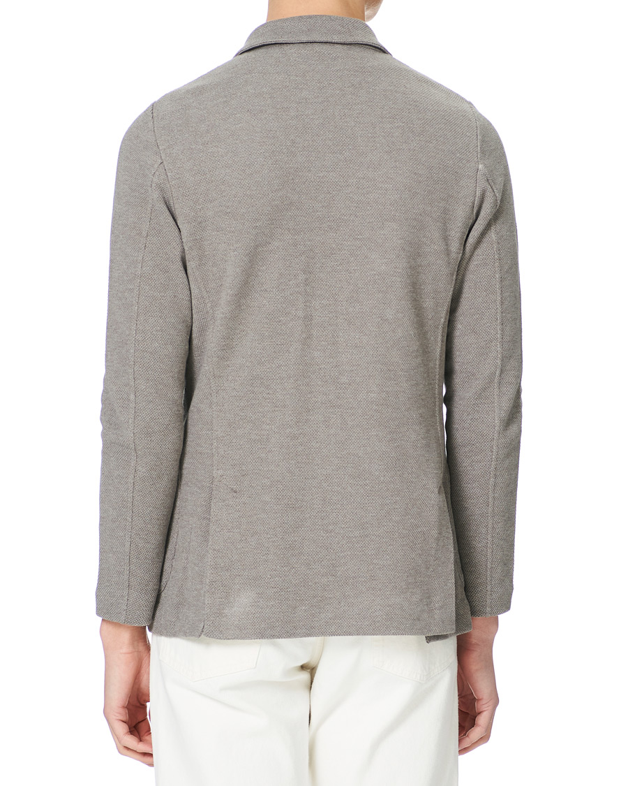 Men | Blazers | Gran Sasso | Structured Cotton/Linen Blazer Grey/Brown