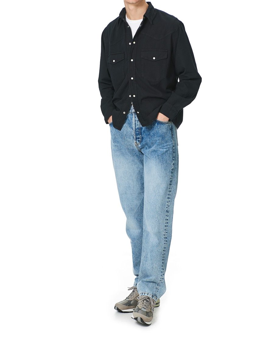 Men | Shirts | Jeanerica | Bertrand Denim Shirt Black