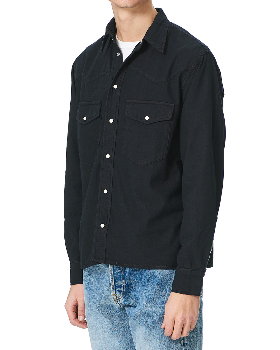 Men | Shirts | Jeanerica | Bertrand Denim Shirt Black