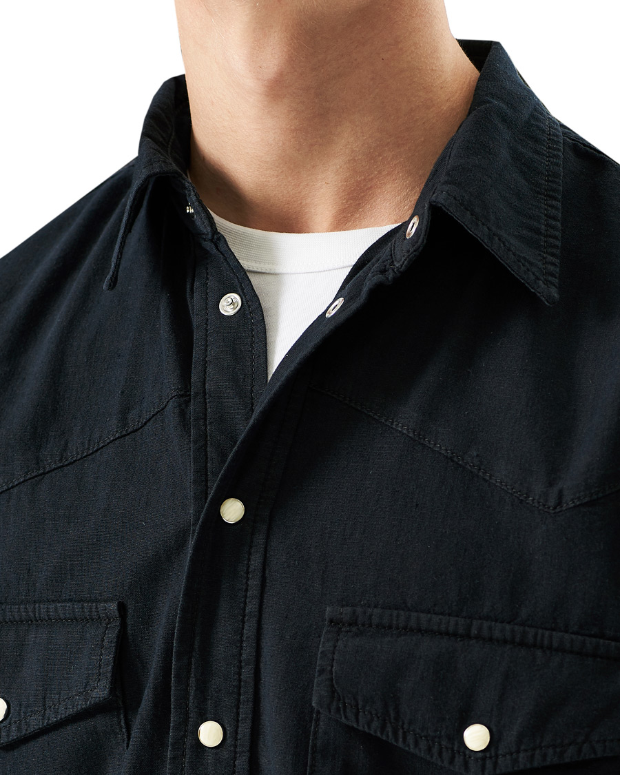 Men | Shirts | Jeanerica | Bertrand Denim Shirt Black