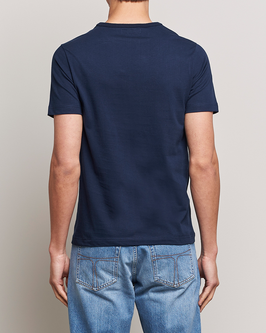 Men | T-Shirts | Merz b. Schwanen | 1950s Classic Loopwheeled T-shirt Ink Blue