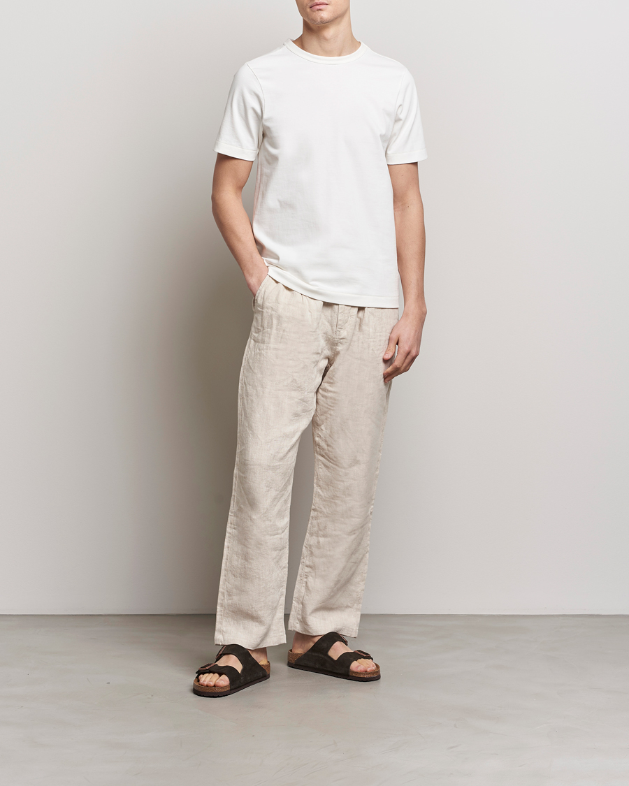 Men | T-Shirts | Merz b. Schwanen | Relaxed Fit Loopwheeled T-Shirt White