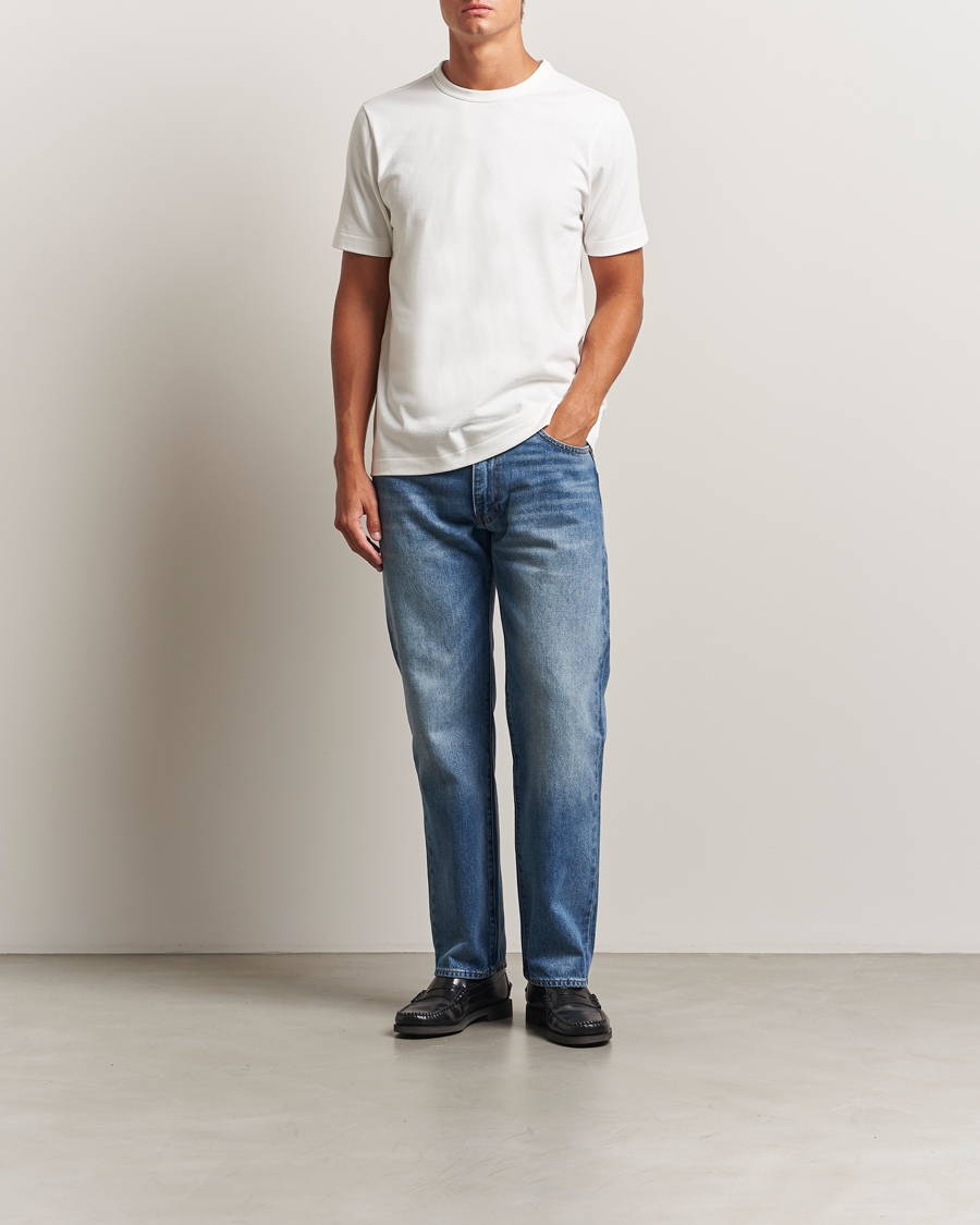 Men | T-Shirts | Merz b. Schwanen | Relaxed Fit Loopwheeled T-Shirt White