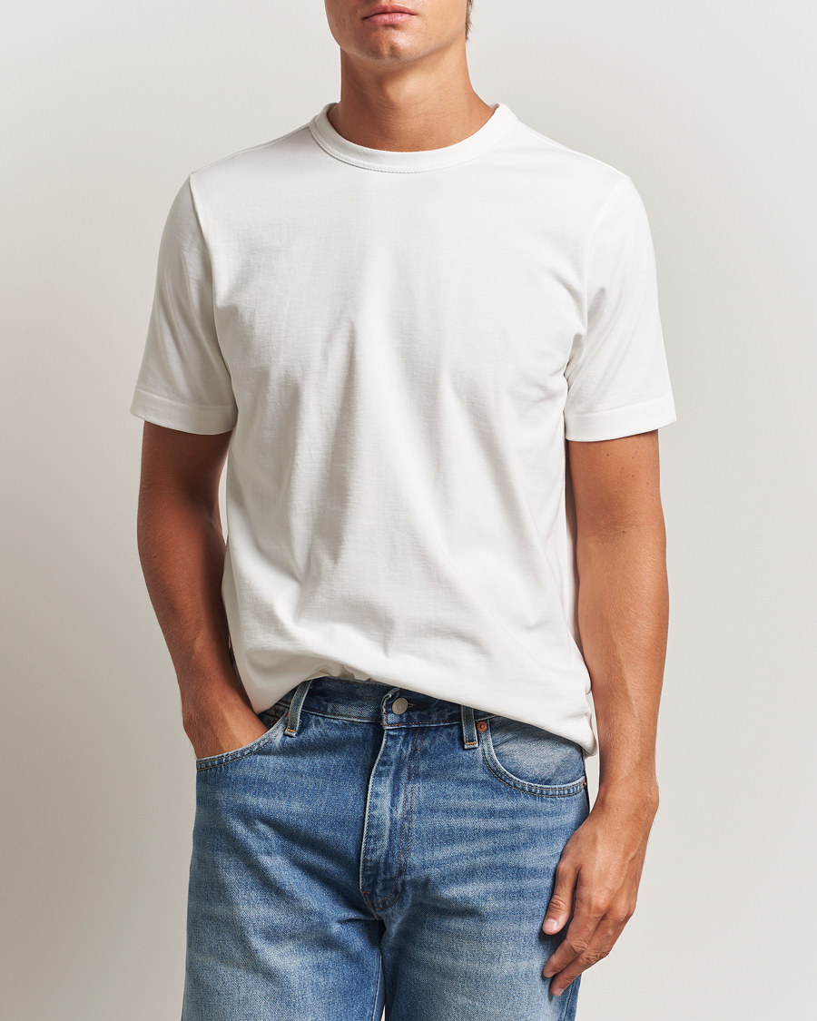 Men | T-Shirts | Merz b. Schwanen | Relaxed Fit Loopwheeled T-Shirt White