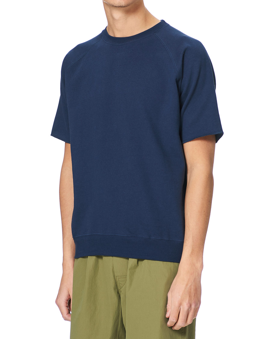 Men | T-Shirts | BEAMS PLUS | Short Sleeve Cut Off Tee Navy