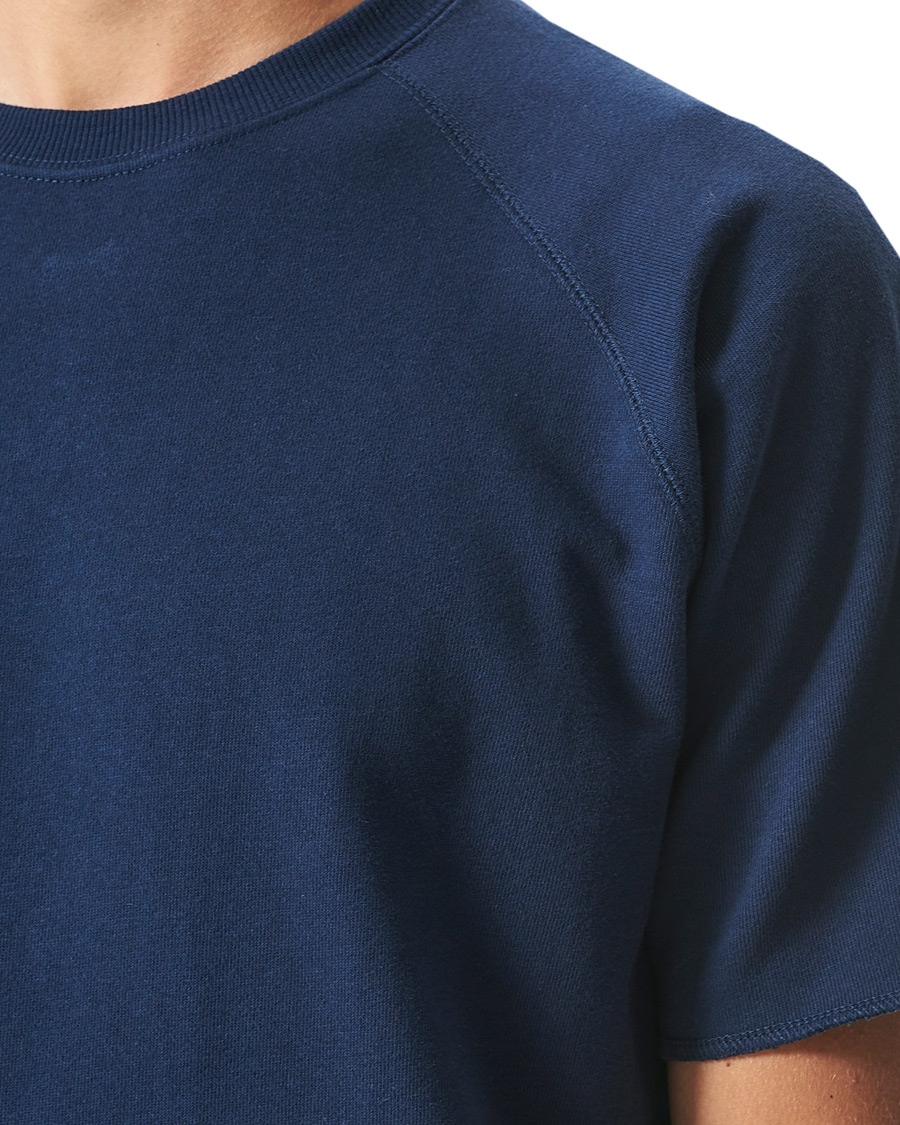 Men | T-Shirts | BEAMS PLUS | Short Sleeve Cut Off Tee Navy