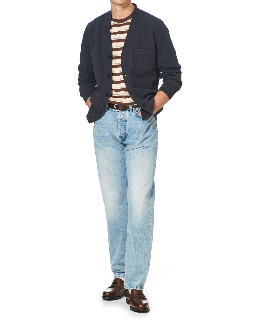 Men | T-Shirts | BEAMS PLUS | Striped Pocket Tee Beige