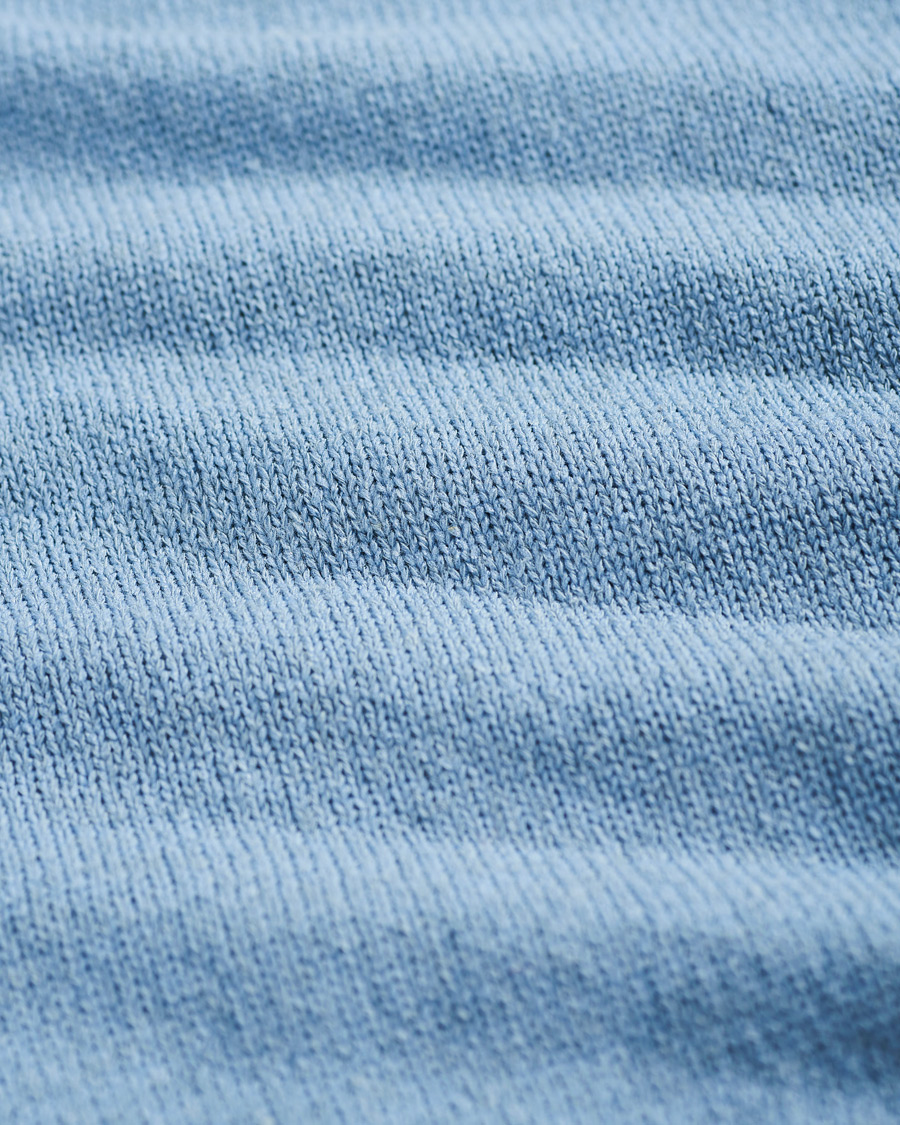 Men | Sweaters & Knitwear | BEAMS PLUS | Lily Yarn Crew Neck Sax Blue