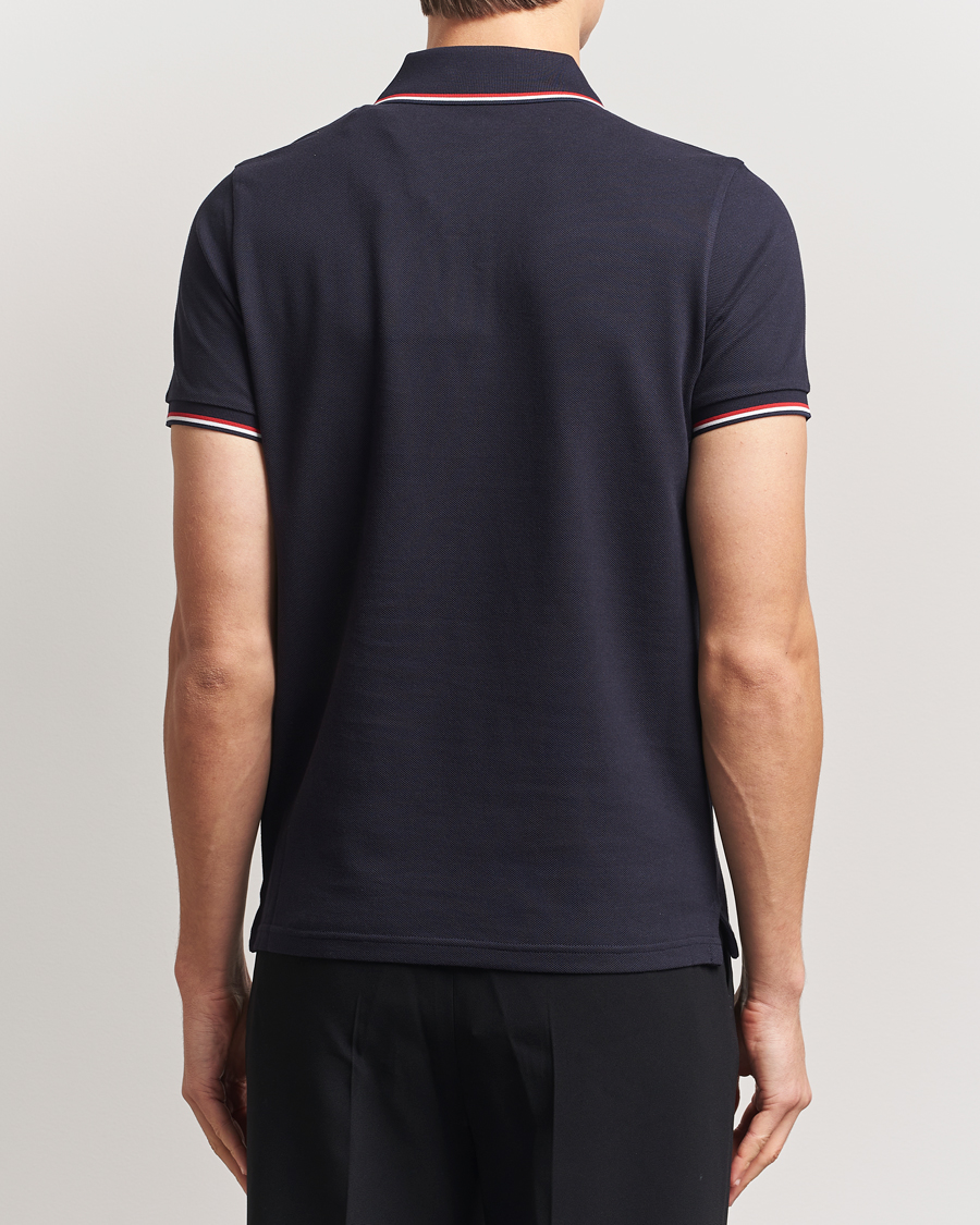 Men | Polo Shirts | Moncler | Contrast Rib Polo Navy
