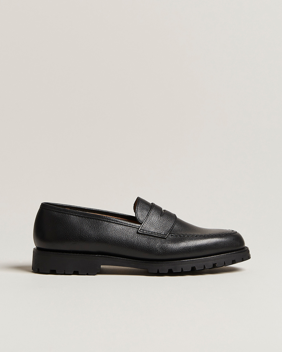Men | Crockett & Jones x Tärnsjö Garveri Boston Milled Grain Vibram Cleated Sole Black Calf | Crockett & Jones x Tärnsjö Garveri | Boston Milled Grain Vibram Cleated Sole Black Calf