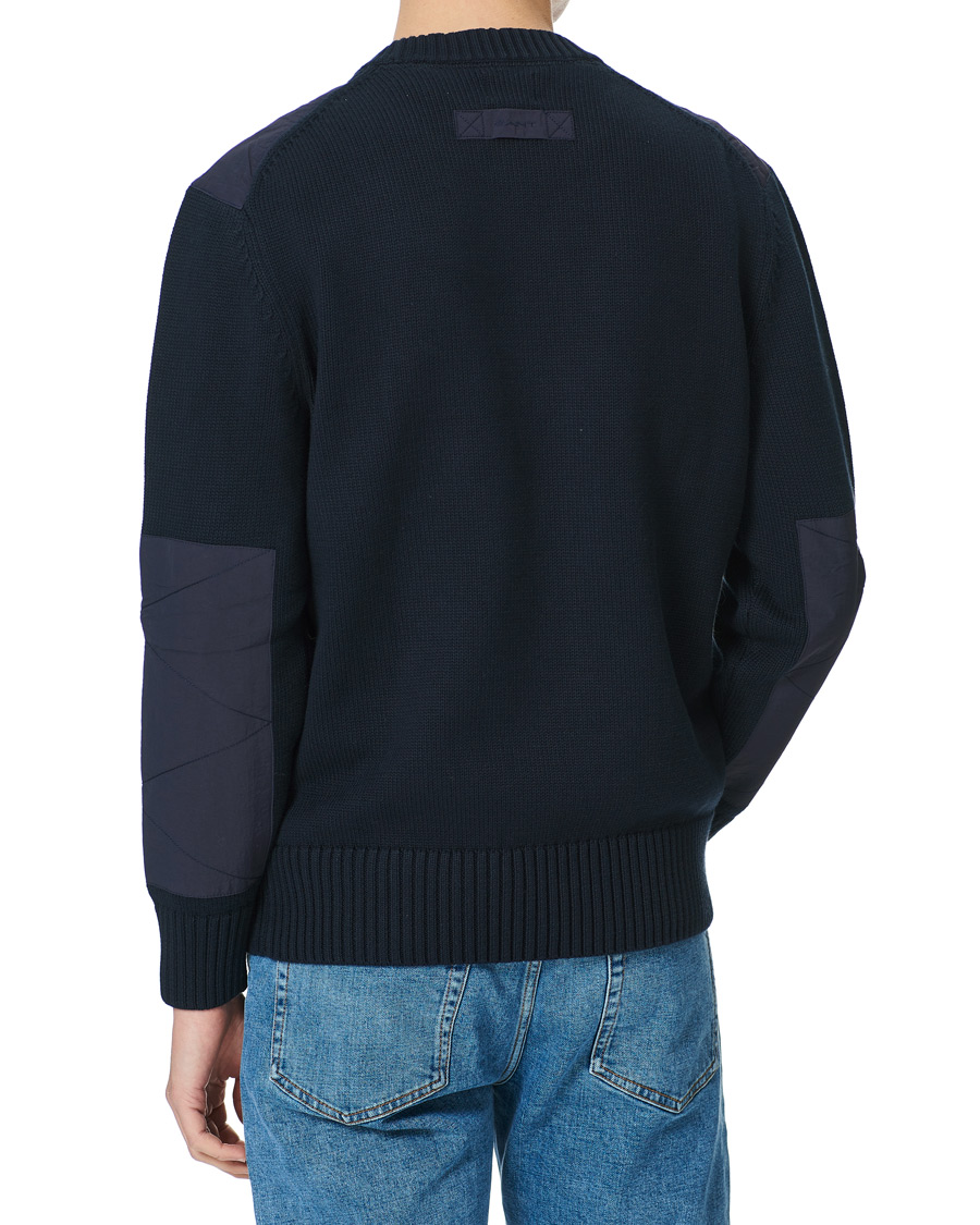 Men | Sweaters & Knitwear | GANT | Rough Weather Crew Neck Sweater Evening Blue