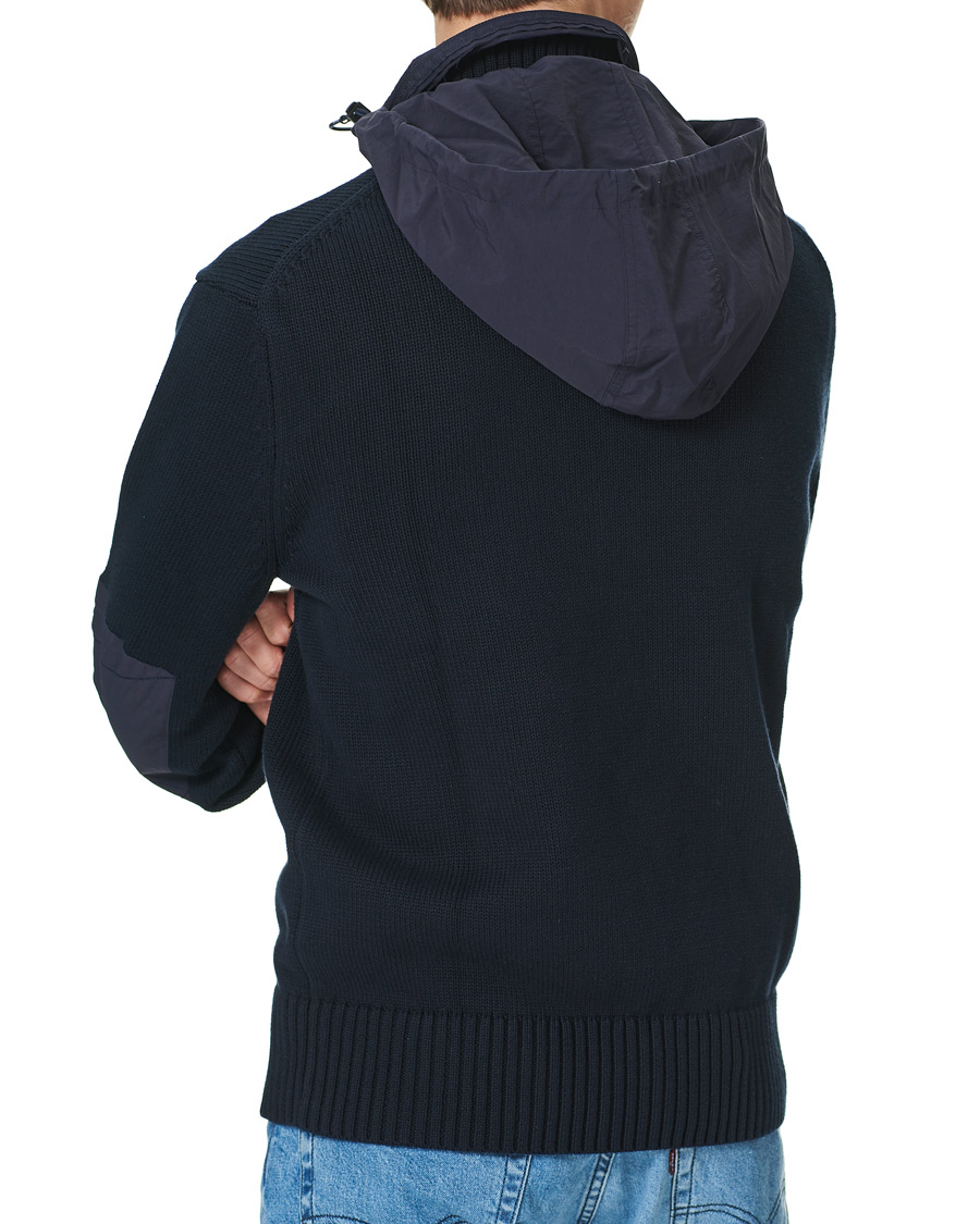 Men | Sweaters & Knitwear | GANT | Rough Weather Half-Zip Sweater Evening Blue