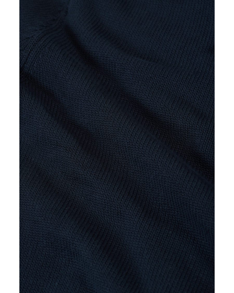 Men | Sweaters & Knitwear | GANT | Rough Weather Half-Zip Sweater Evening Blue