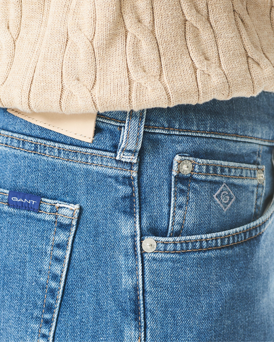 Men | Shorts | GANT | Arley Jeans Shorts Semi Light Blue