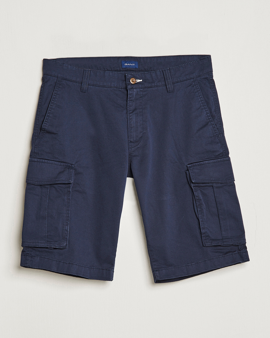 Men | Shorts | Gant | Relaxed Twill Cargoshorts Marine