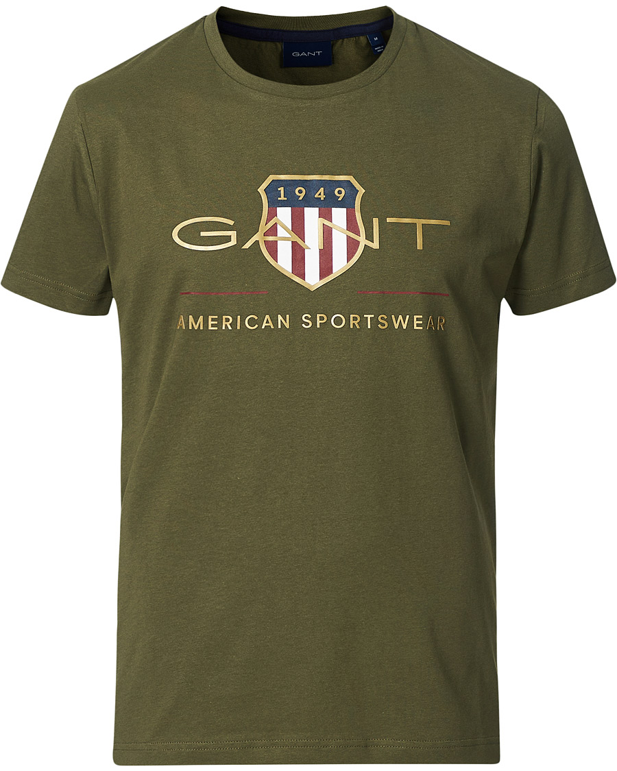 Men | T-Shirts | GANT | Archive Shield Logo Tee Racing Green