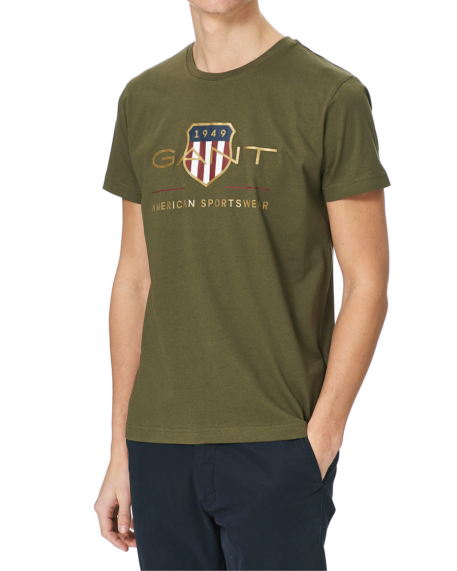 Men | T-Shirts | GANT | Archive Shield Logo Tee Racing Green