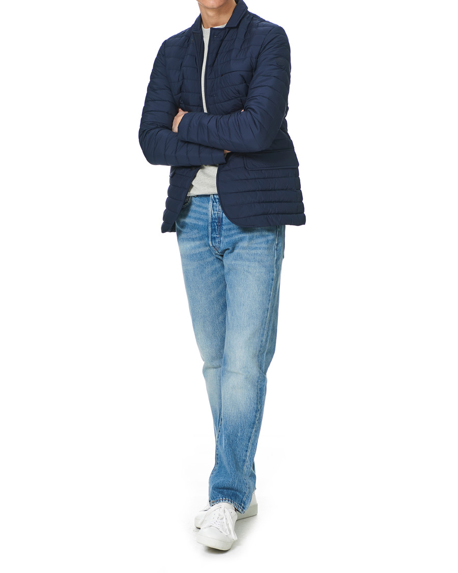 Men | Coats & Jackets | Save The Duck | Kepler Lightweight Matt Padded Blazer Navy Blue
