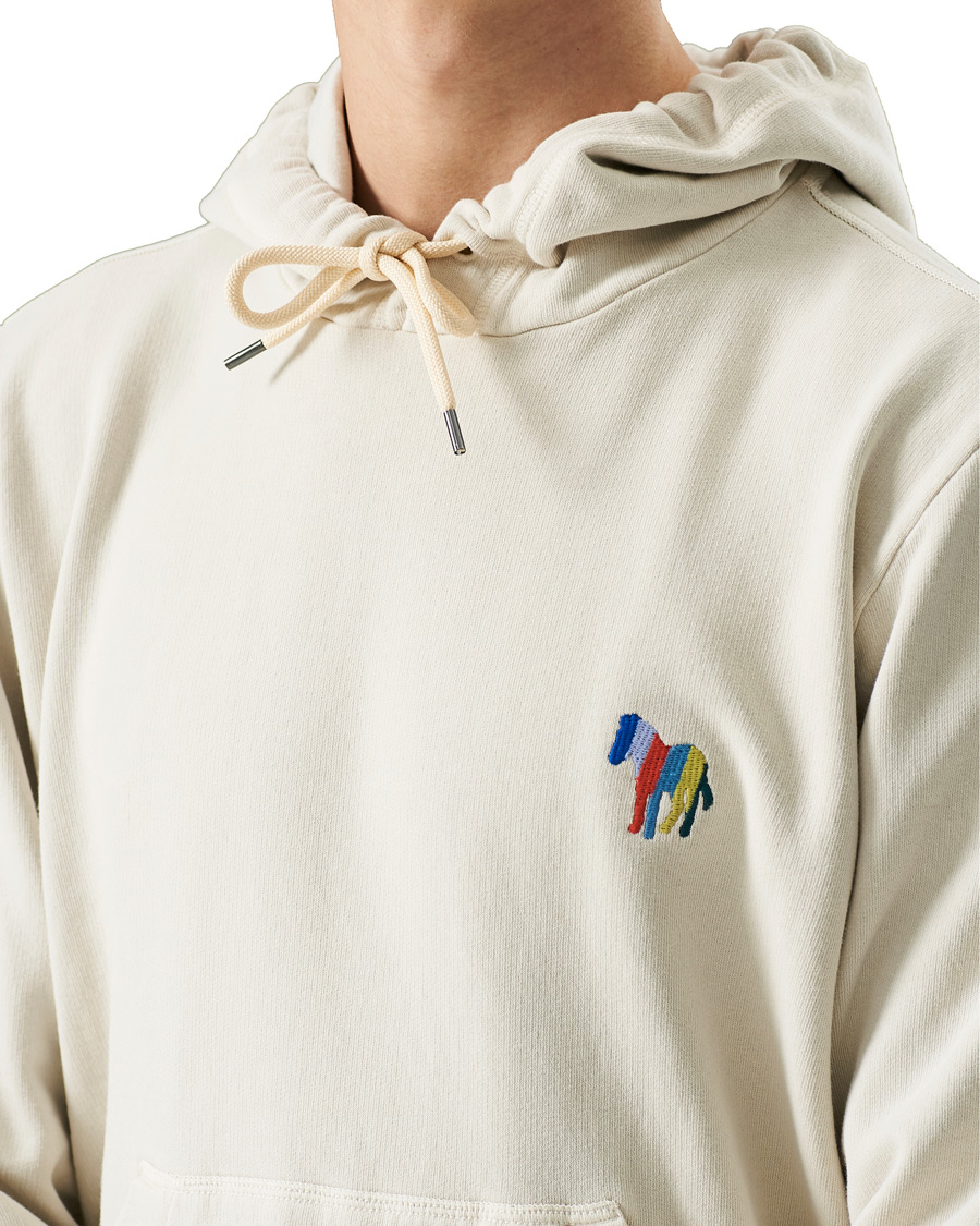 Men | Sweaters & Knitwear | PS Paul Smith | Embroidered Zebra Hoodie Off White