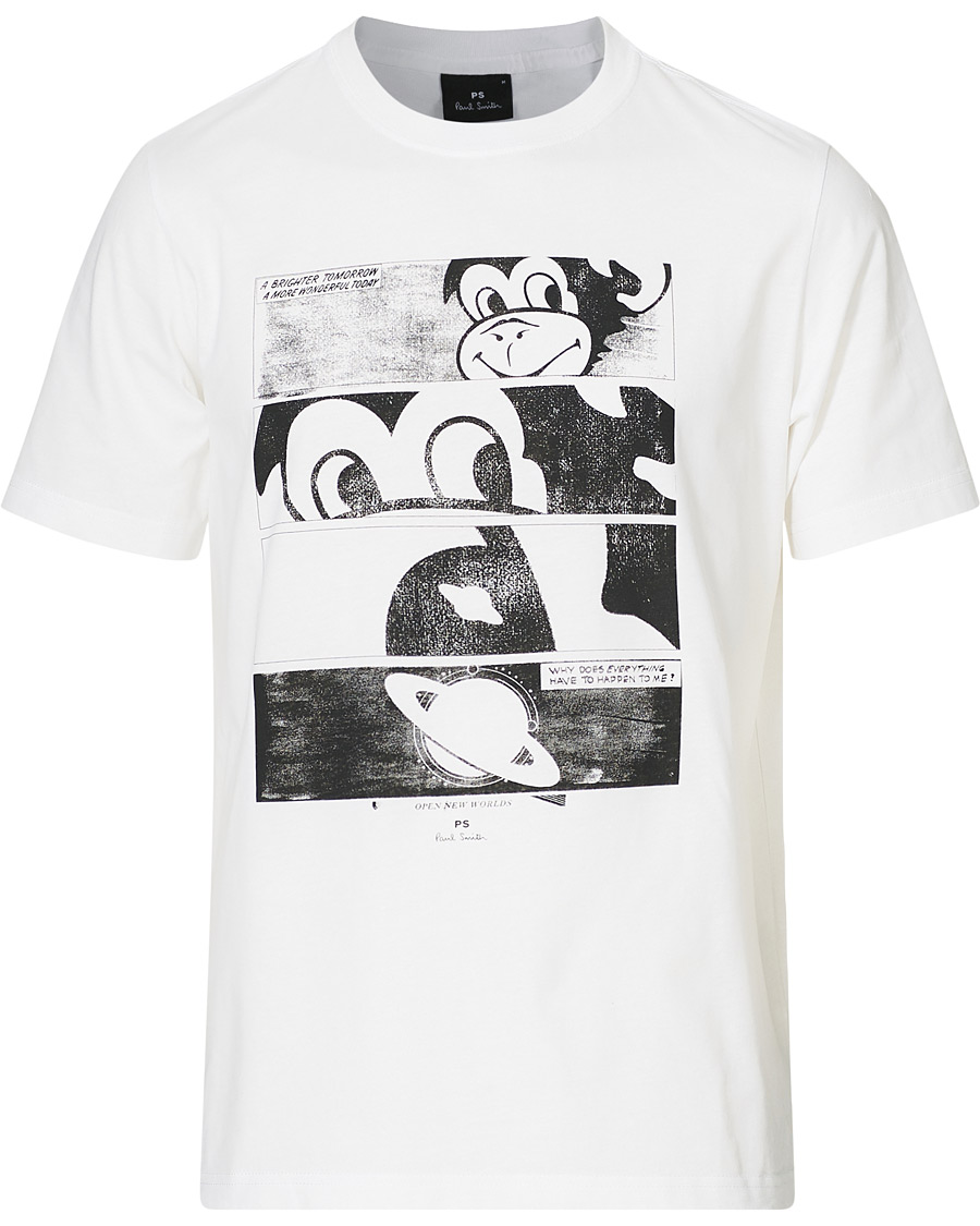 Men | T-Shirts | PS Paul Smith | Monkey Regular Fit T-Shirt White