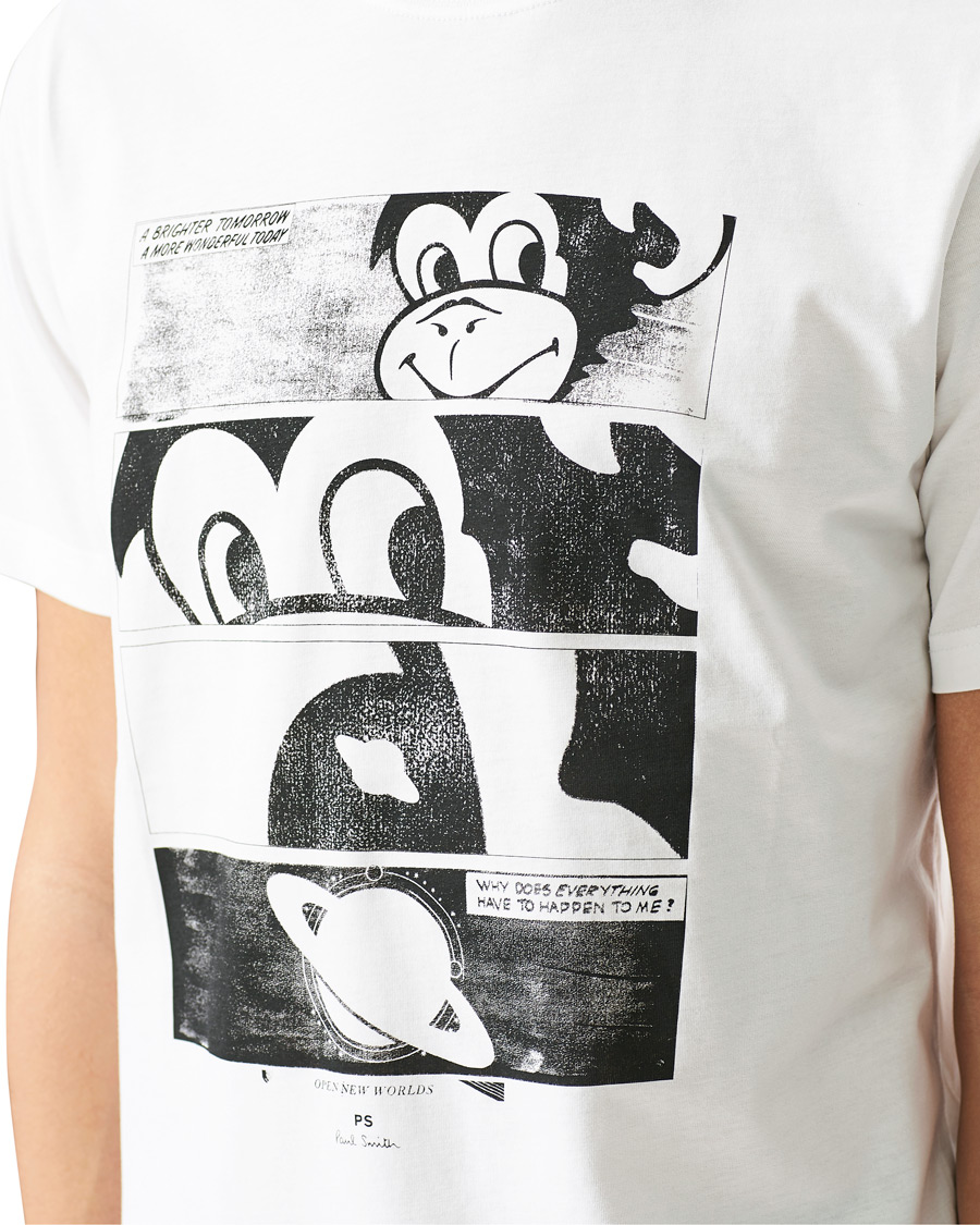 Men | T-Shirts | PS Paul Smith | Monkey Regular Fit T-Shirt White