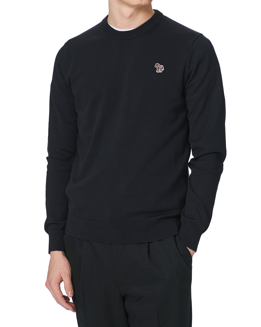 Men | Sweaters & Knitwear | PS Paul Smith | Zebra Crew Neck Pullover Black