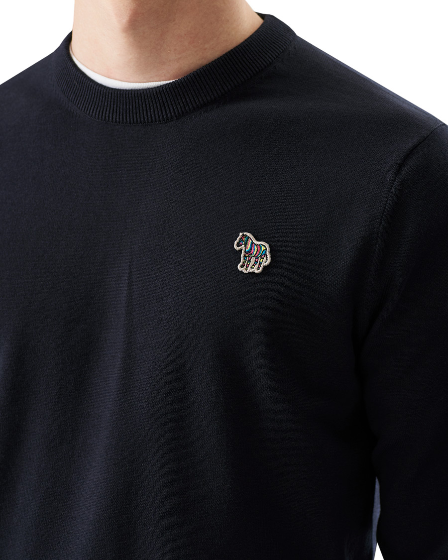 Men | Sweaters & Knitwear | PS Paul Smith | Zebra Crew Neck Pullover Black