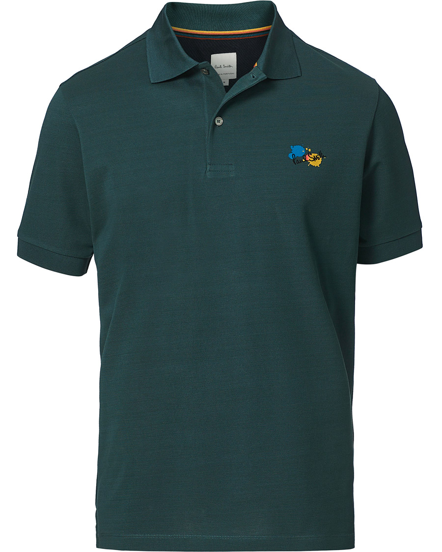 Men | Polo Shirts | Paul Smith | Paint Polo Green