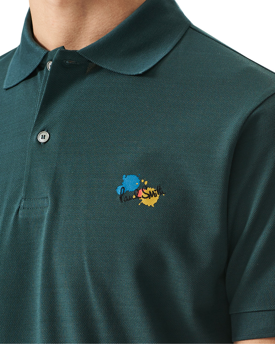 Men | Polo Shirts | Paul Smith | Paint Polo Green