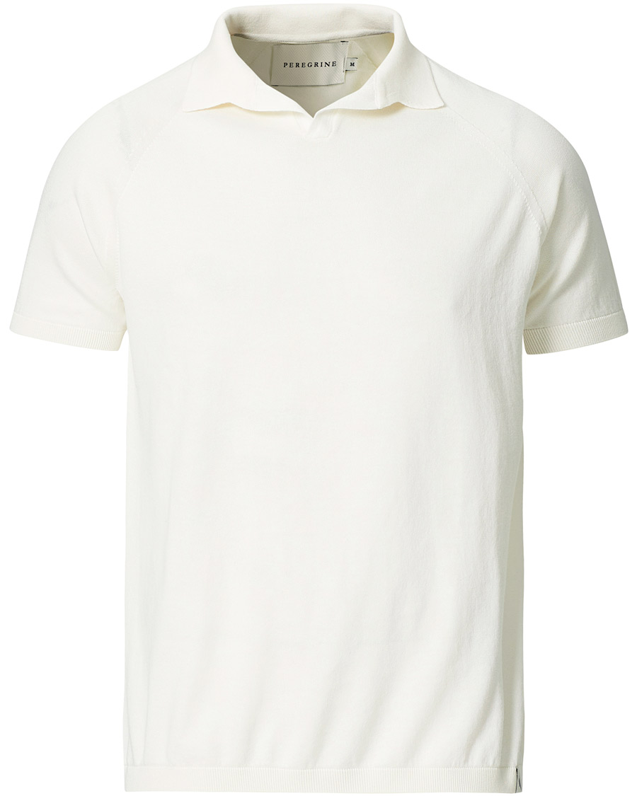 Men | Polo Shirts | Peregrine | Emery Knitted Cotton Polo White