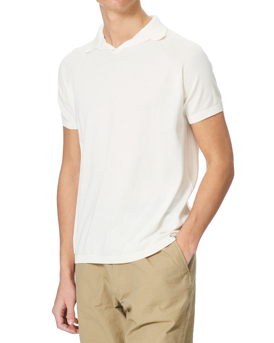 Men | Polo Shirts | Peregrine | Emery Knitted Cotton Polo White
