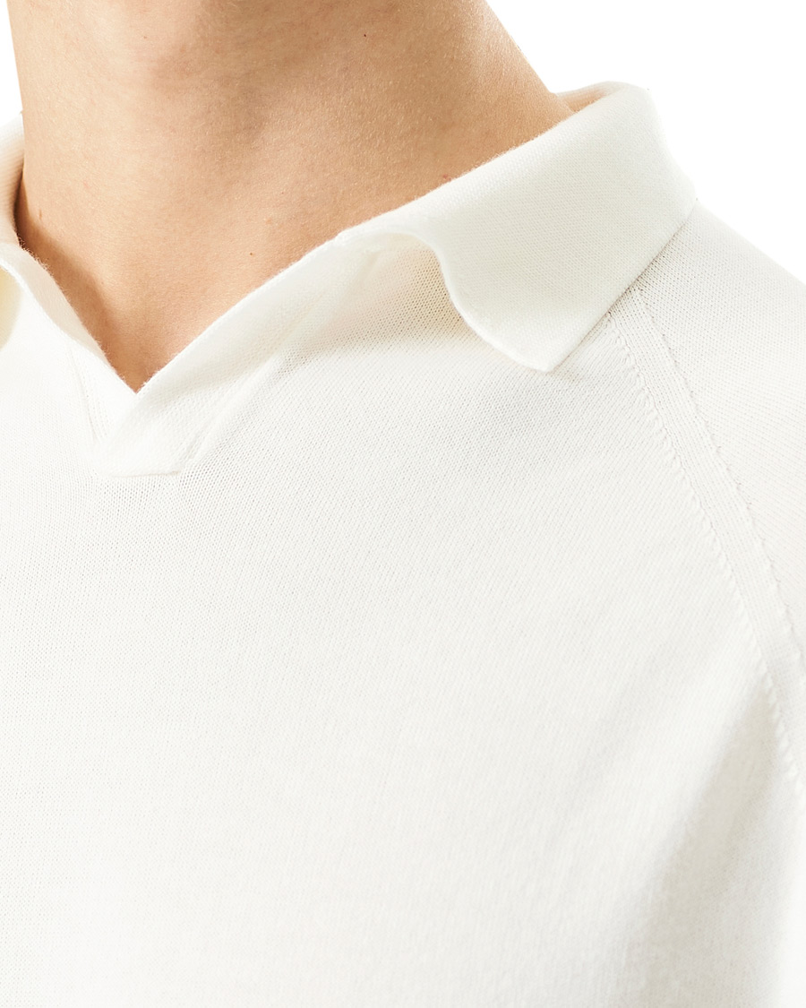Men | Polo Shirts | Peregrine | Emery Knitted Cotton Polo White