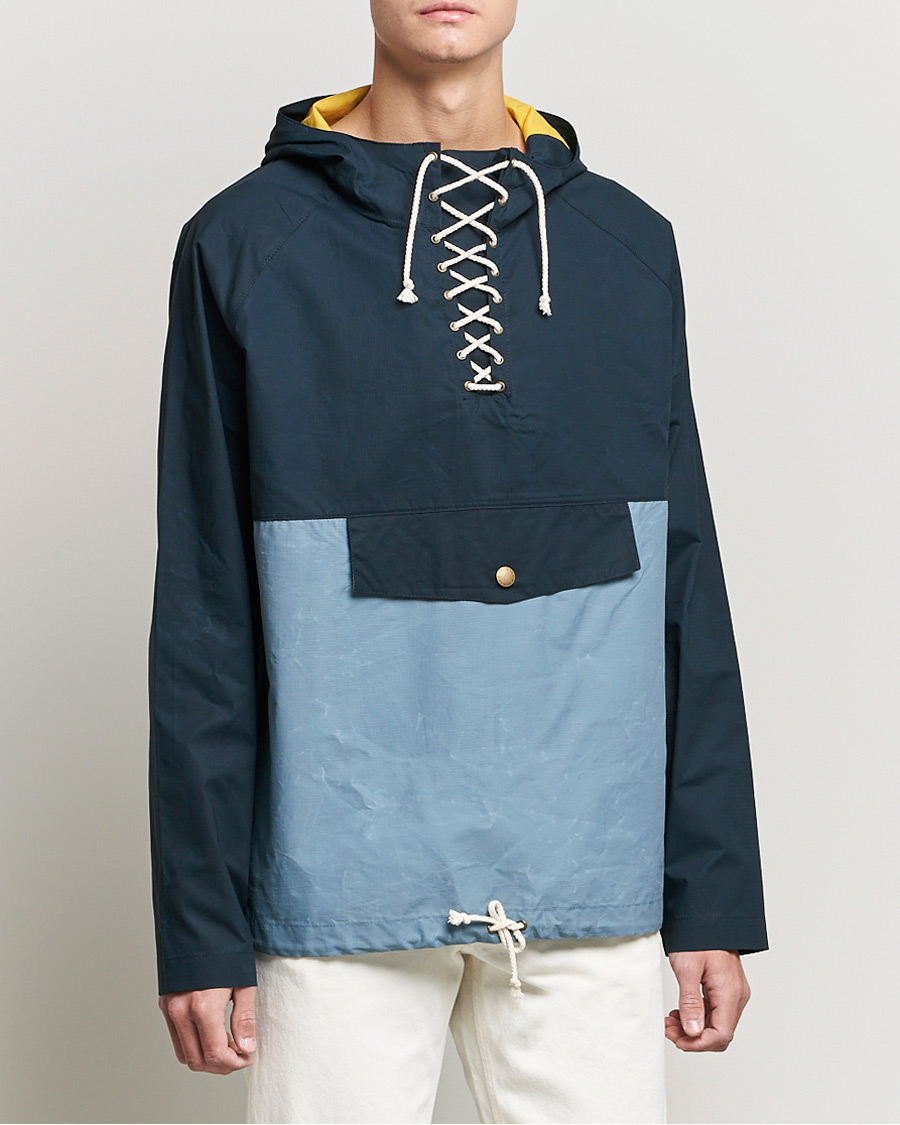 Men | Coats & Jackets | Peregrine | Alpine Waxed Cotton Cagoule Jacket Seafoam
