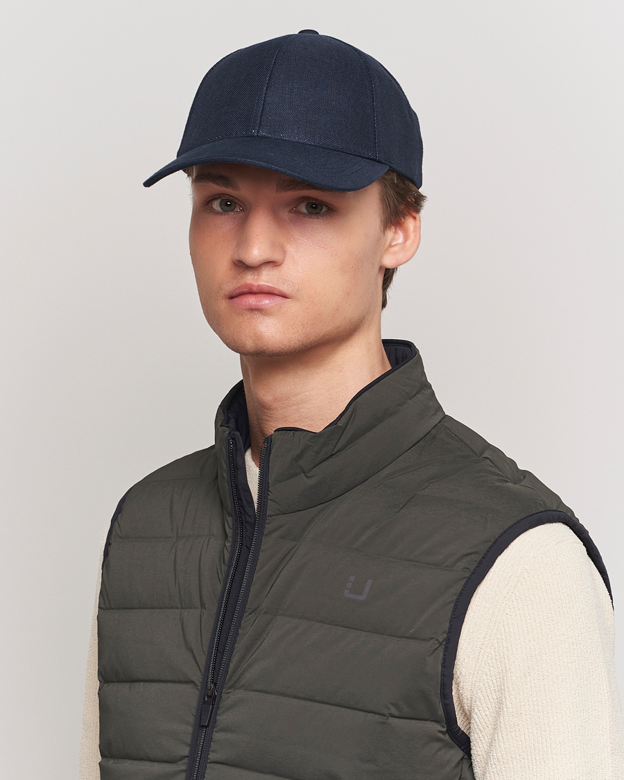 Men | Hats & Caps | Varsity Headwear | Linen Baseball Cap Deep Sea Navy