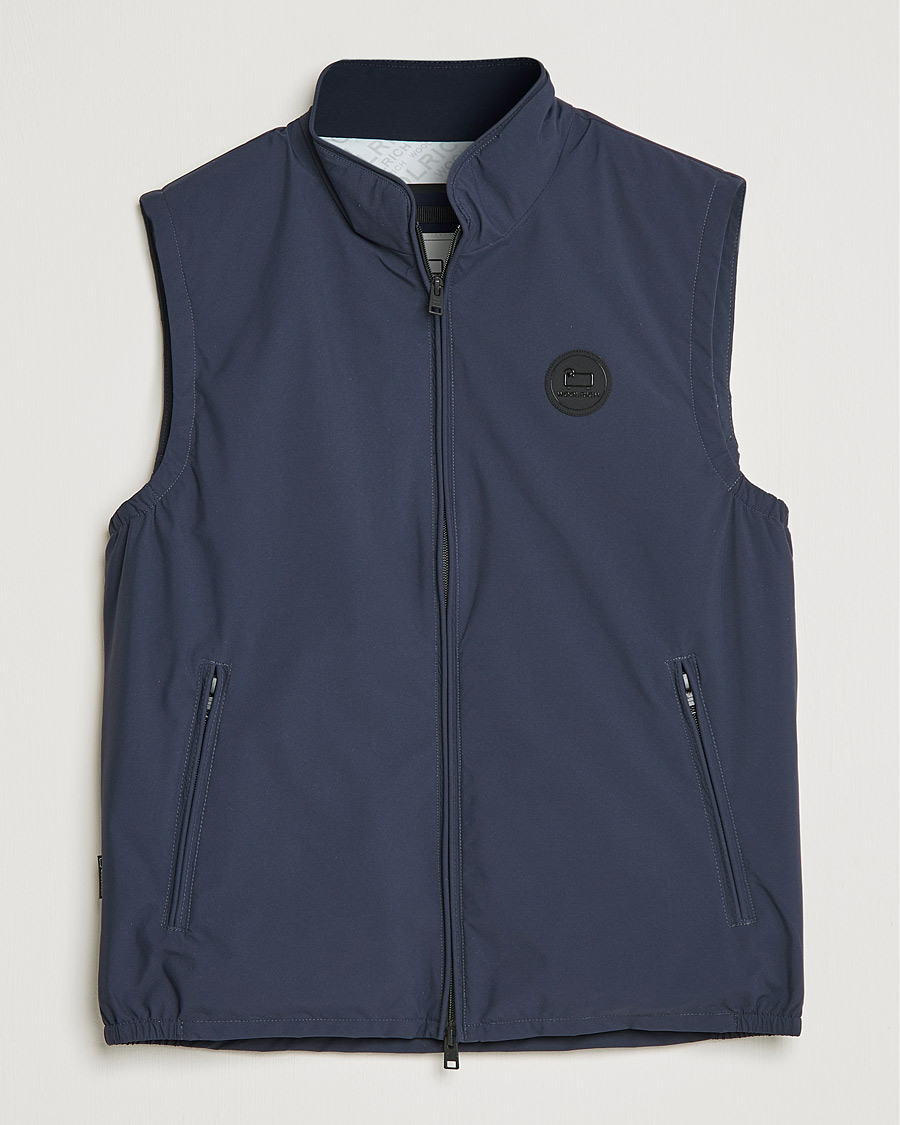 Men | Coats & Jackets | Woolrich | Pacific Padded Vest Melton Blue