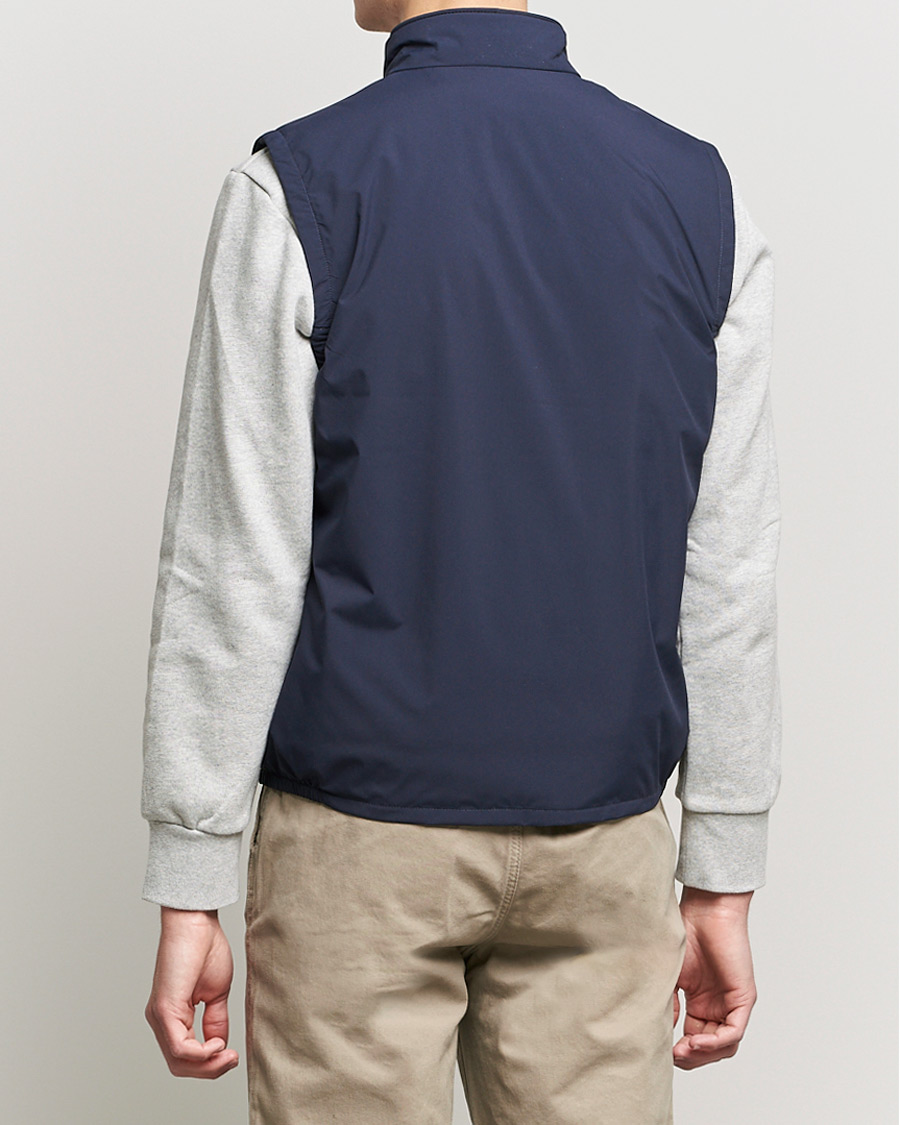 Men | Coats & Jackets | Woolrich | Pacific Padded Vest Melton Blue