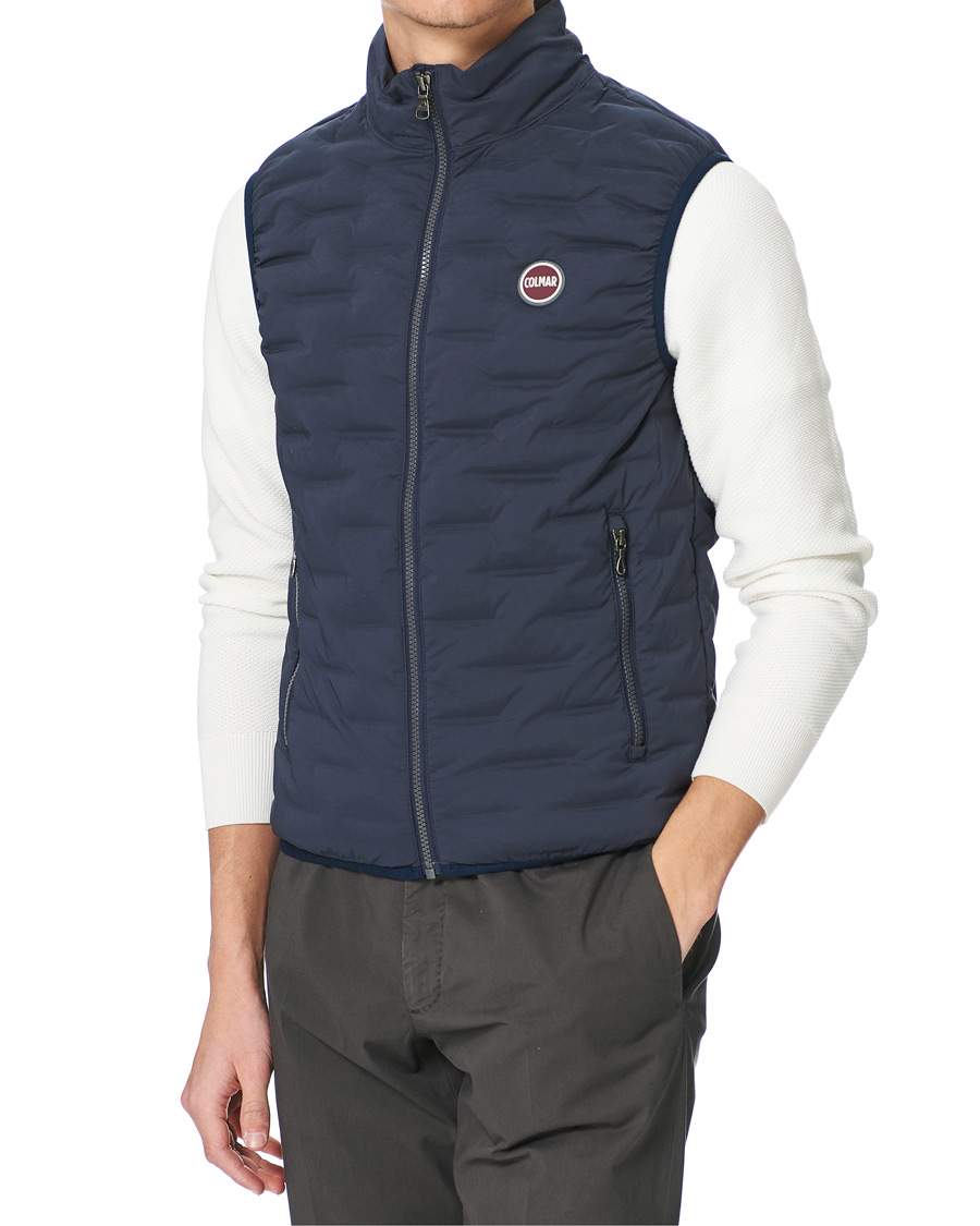 Men | Coats & Jackets | Colmar | Lightweight Square Vest Navy
